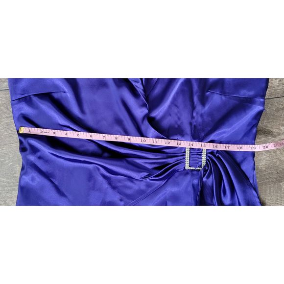 Metaphor Top Wrap Style Blouse Women's XL Purple Sleeveless Plunging Surplice Ne - Picture 10 of 13